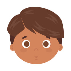 Obraz premium cute little boy head character