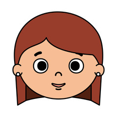 beautiful little girl head character