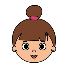 beautiful little girl head character