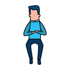 elegant businessman avatar character