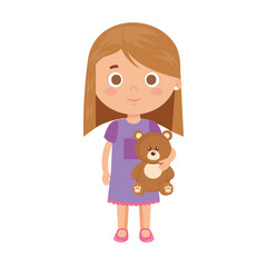 beautiful little girl with teddy