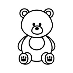 Obraz premium cute bear teddy icon