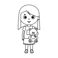 beautiful little girl with teddy