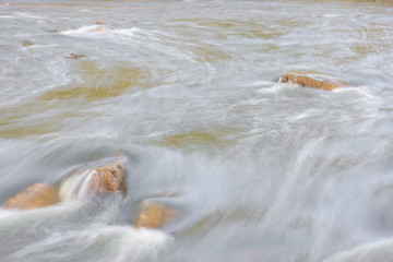 swift flowing river over rocks