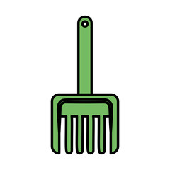 plastic rake toy icon