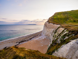 The White Cliffs of England at sunset