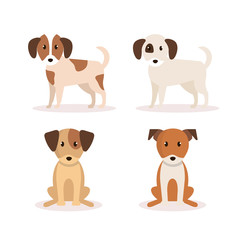 group of dogs icons