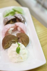 Daifukumochi, or Daifuku, is a Japanese confection consisting of a small round mochi stuffed with sweet filling