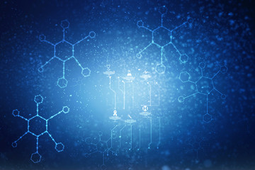 2D illustration medical structure background