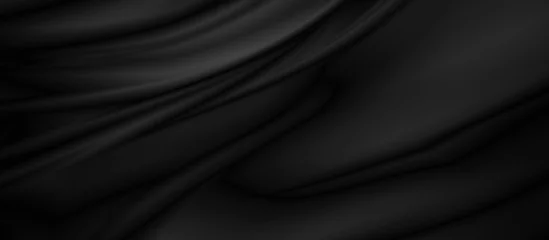 Rolgordijnen Stof Zwarte luxe stof achtergrond met kopie ruimte