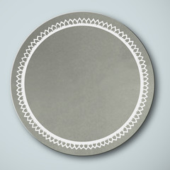 Traditional Asian Ceramic Plate, The Khaki Color 
