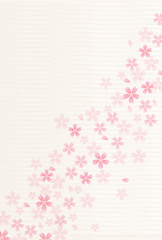 和紙　桜　年賀状　背景 