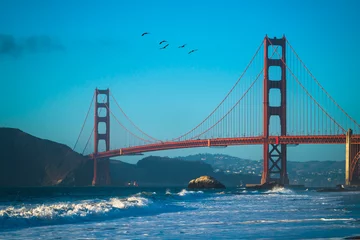 Photo sur Plexiglas Plage de Baker, San Francisco Golden Gate Bridge, Baker Beach, San Francisco