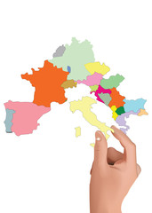 mano stacca l'Italia dall'Europa