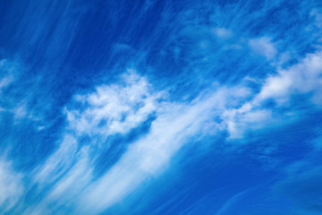 Fototapeta na wymiar Abstract fantastic white clouds on blue sky background