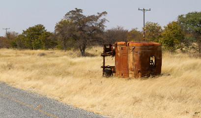 Cabin of a truck, rusted and forgotten
