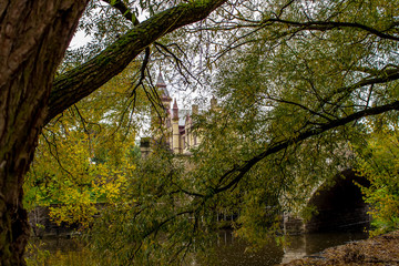 Looking at the Church from Inside a Park