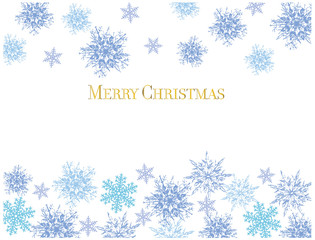 雪の結晶のフレーム・背景