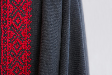 Slavic patterns, embroidery on clothing and towels. Cross-stitch.