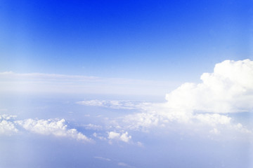 Fototapeta na wymiar an aerial shot of clouds from the skies above South China Sea