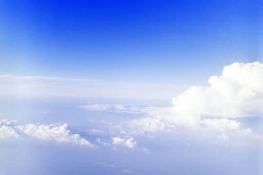 an aerial shot of clouds from the skies above South China Sea © nazrin