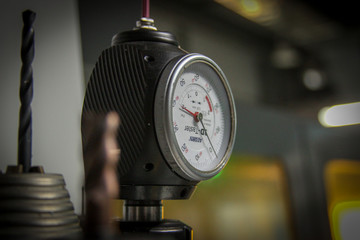 CNC measuring device close up