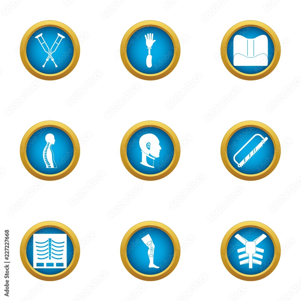 Poster posture icons set. flat set of 9 posture vector icons for web isolated on white background