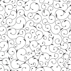 Vector abstract swirl seamless pattern for your design.