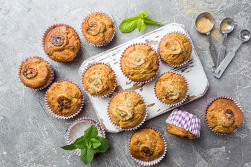 Healthy out banana muffins