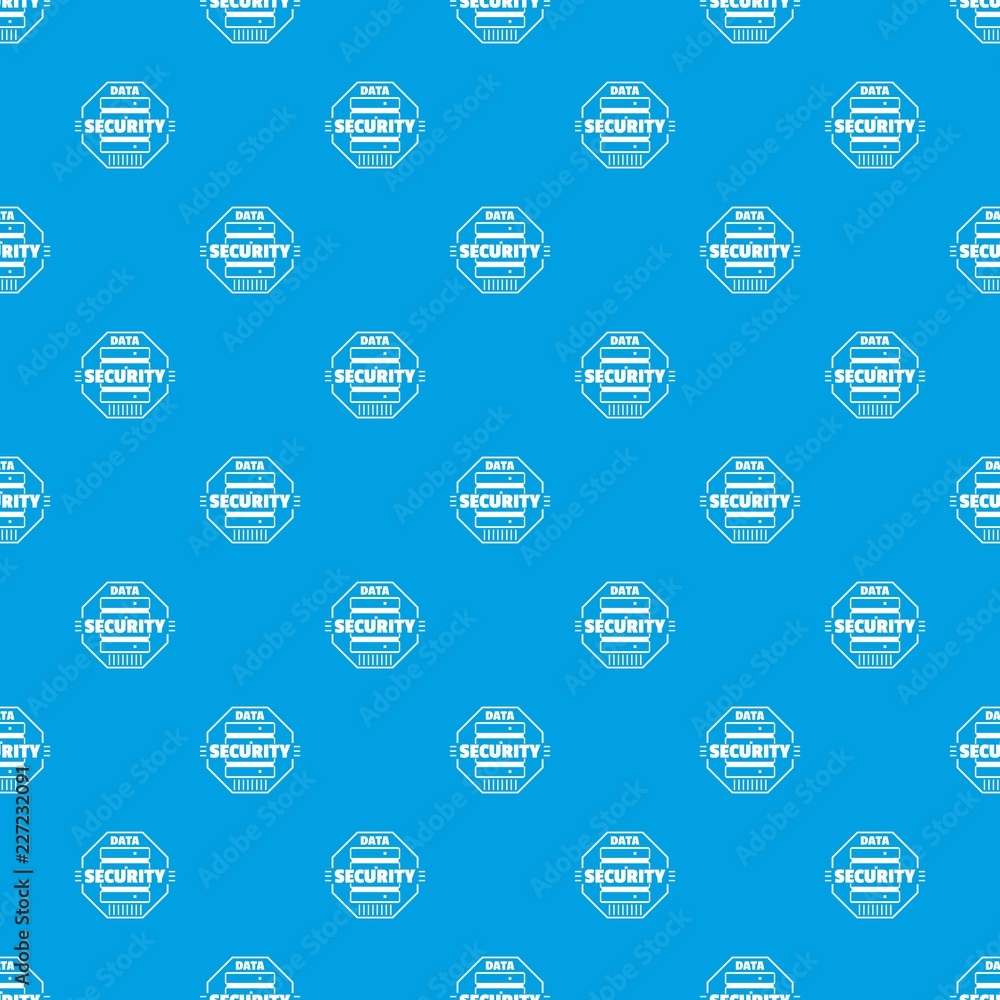 Poster personal data security pattern vector seamless blue repeat for any use