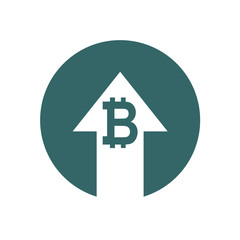 Cost symbol increase icon. Vector symbol image isolated on background