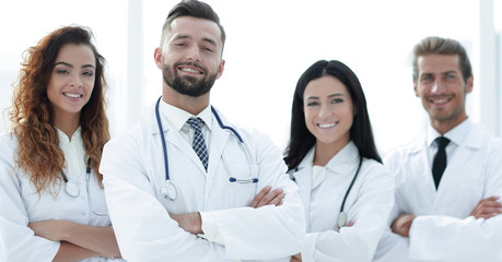 Fototapeta premium Medical doctors group. Isolated on white background.