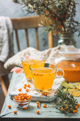 Healthy sea buckthorn tea