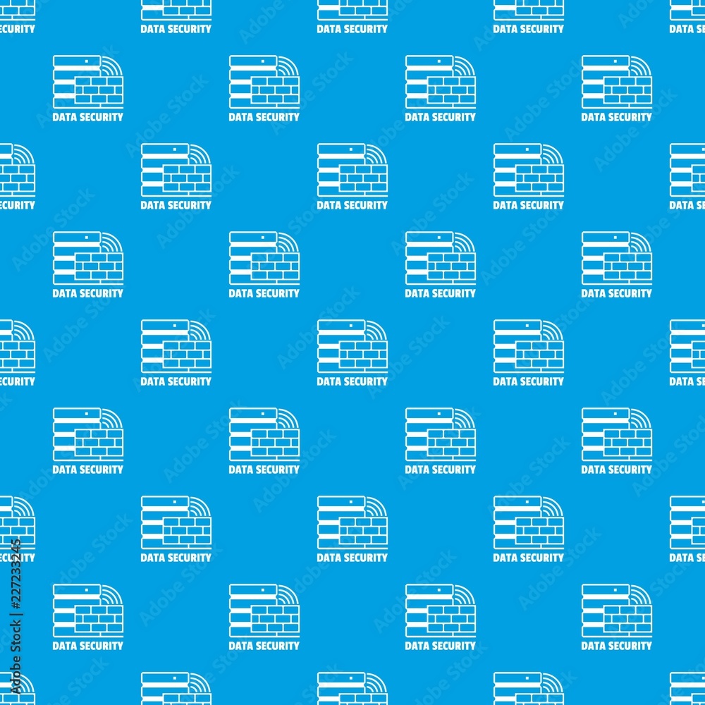 Poster data security pattern vector seamless blue repeat for any use