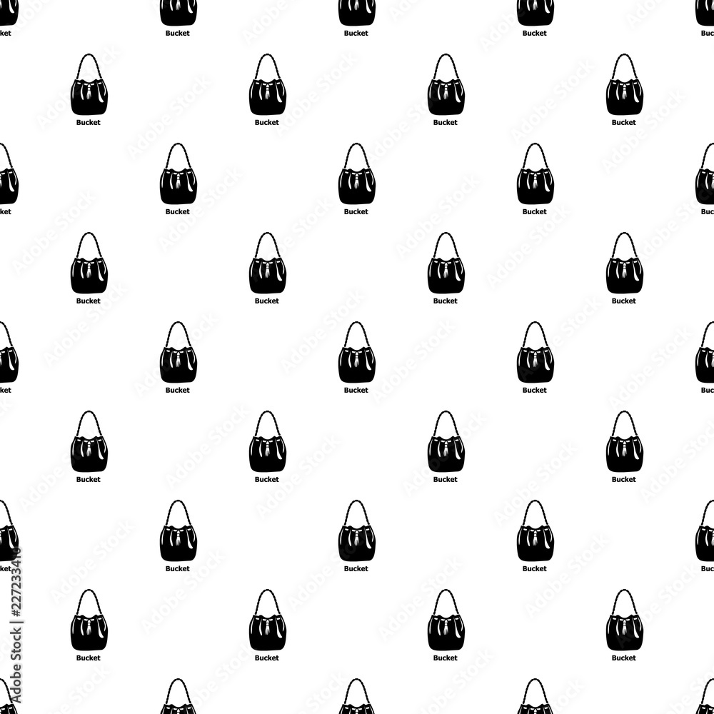 Poster bucket bag pattern vector seamless repeating for any web design