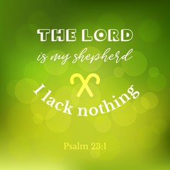 bible verse from psalm on bokeh background
