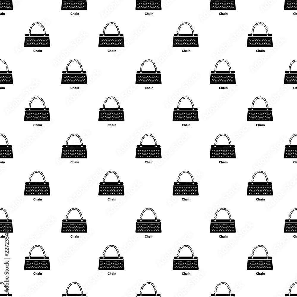 Poster chain bag pattern vector seamless repeating for any web design