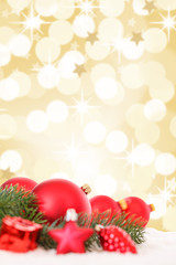 Weihnachten rote Weihnachtskugeln Weihnachtsdeko Weihnachtsdekoration Gold Dekoration Sterne...