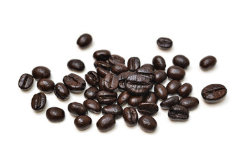Coffee bean on white background - isolated