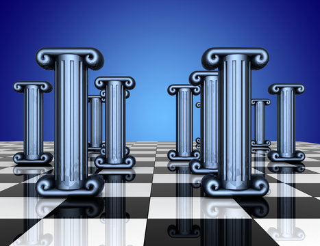 3d abstract background. Antiquity columns. 3d illustration