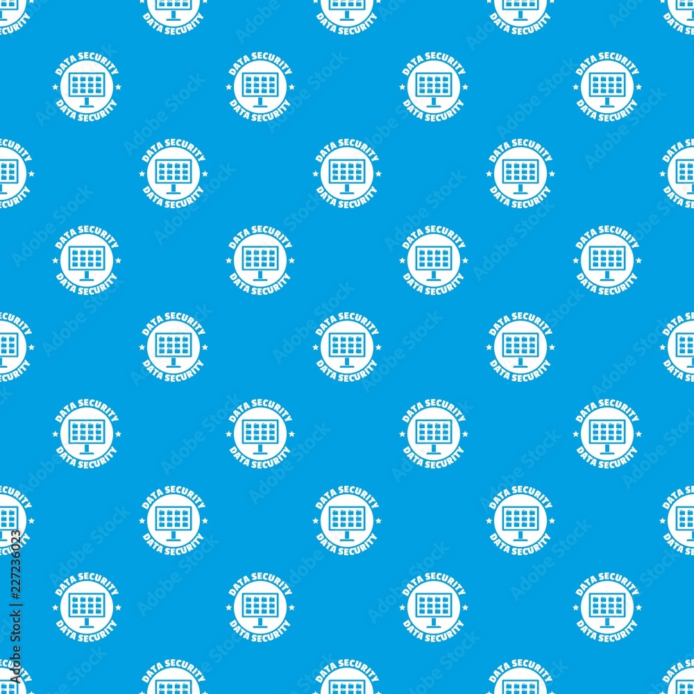 Poster pc data security pattern vector seamless blue repeat for any use