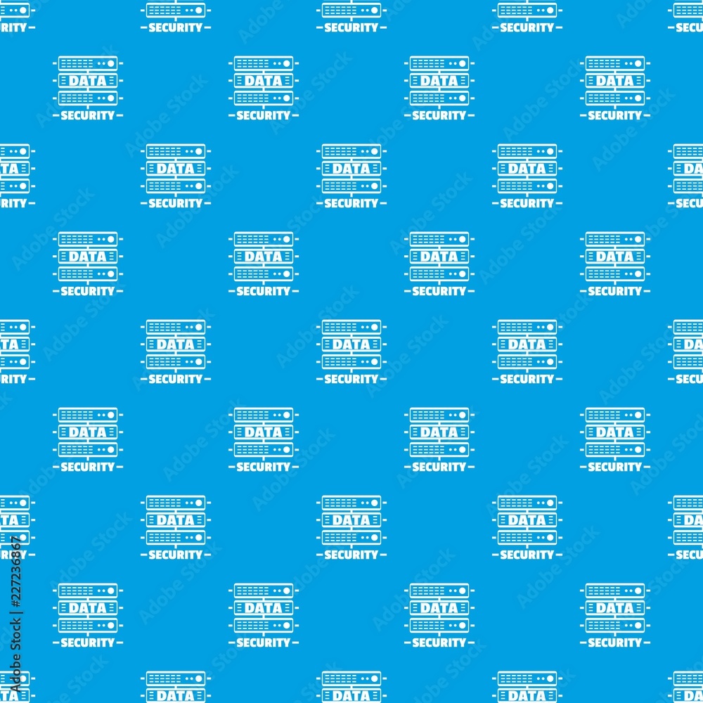 Poster Server data security pattern vector seamless blue repeat for any use