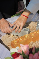 To laid down the Gold and Silver Brick at Foundation Ceremony