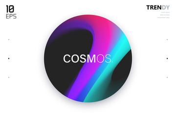 Abstract Wave Shapes Background Design. Vivid Colors Backdrop. Trendy Color Flow Artwork