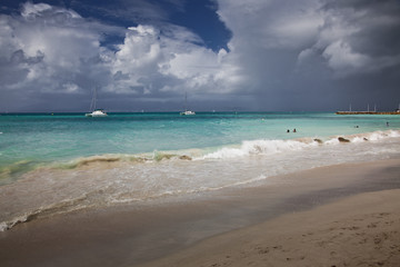 carribean beach in La Datcha, Grande-Terre, Guadeloupe