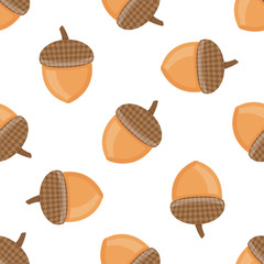 Seamless pattern with acorns