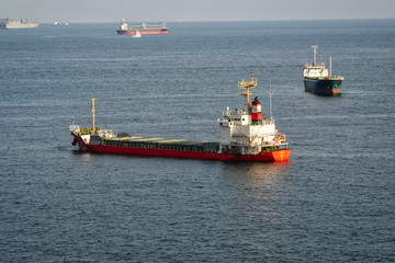 the ship is in the Harbor