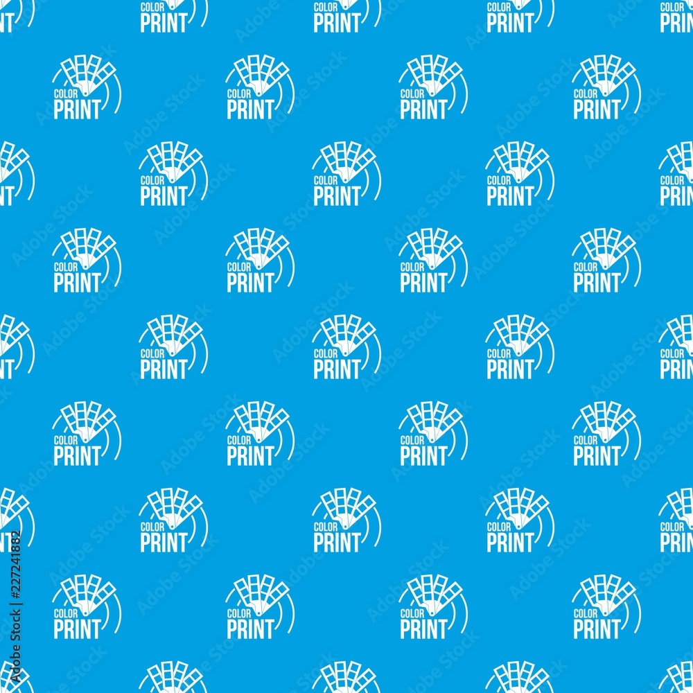 Poster color print pattern vector seamless blue repeat for any use