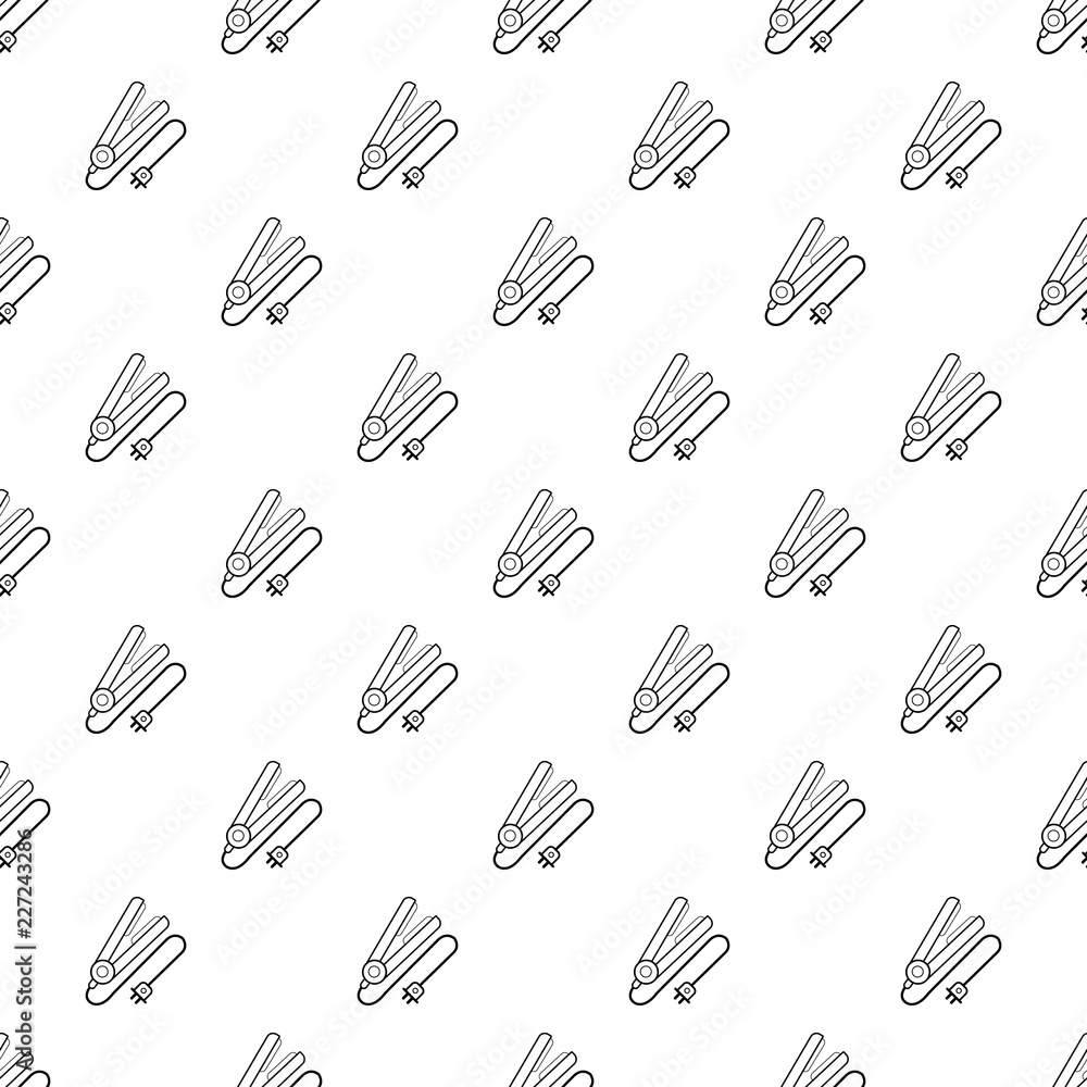 Poster hair straightener pattern vector seamless repeating for any web design