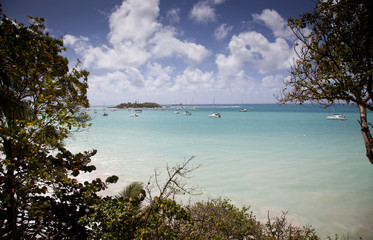 carribean beach in La Datcha, Grande-Terre, Guadeloupe